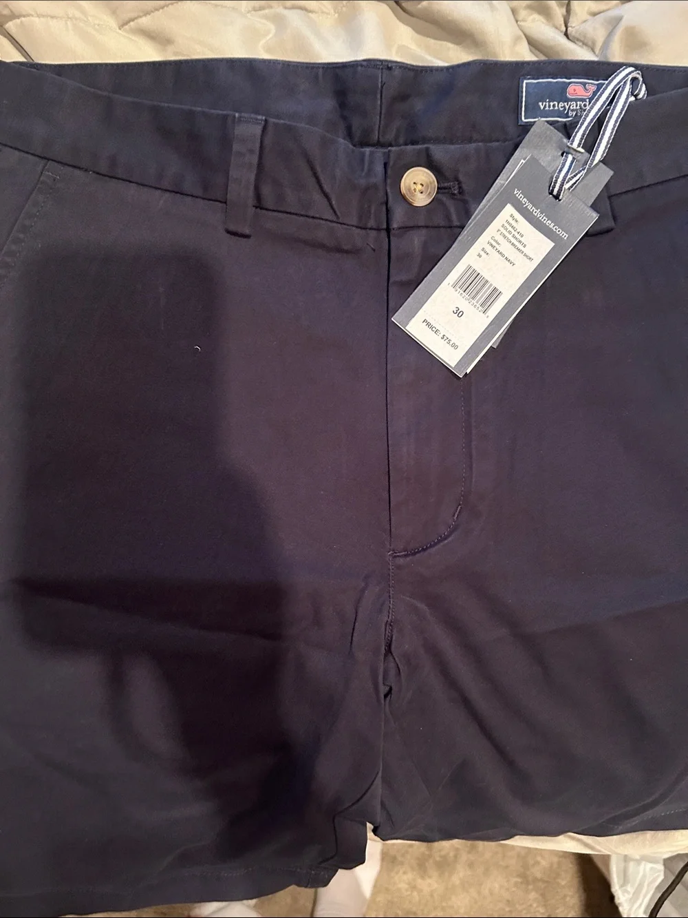 Vineyard Vines Navy Blue Cotton Shorts